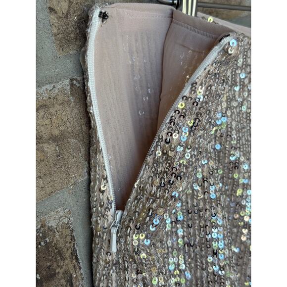 NWT Womens Sequin Mini Skirt med Party Size 10 Bling Chic Celebration Sparkle - Picture 5 of 8